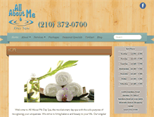 Tablet Screenshot of allaboutme-dayspa.com